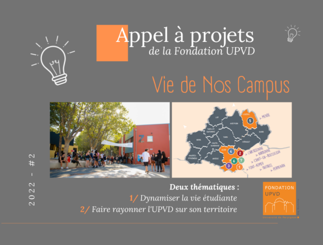 Nouvel Appel à Projets 2022 ” Vie de Nos Campus” – À vos candidatures